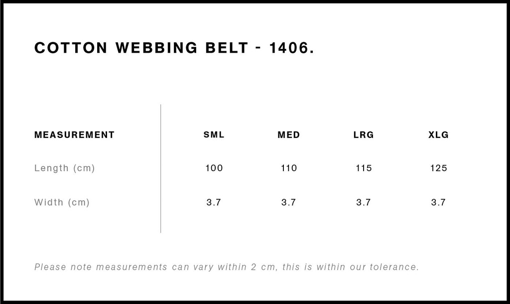 Size Guide - Style 1406