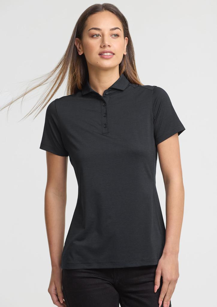 [9401042713193] BP2610LS - Womens Phoenix Short Sleeve Polo (6, Black)