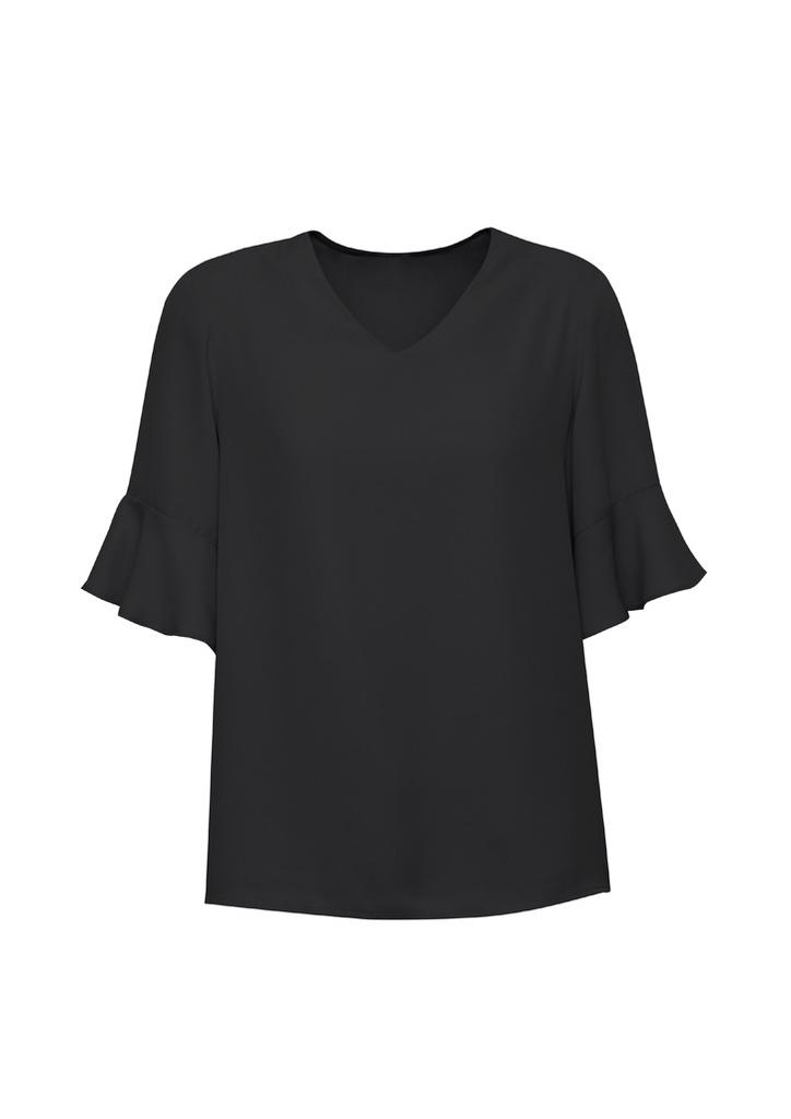 RB966LS - Womens Aria Fluted Sleeve Blouse