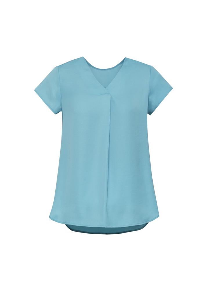RB967LS - Womens Kayla V-Neck Pleat Blouse