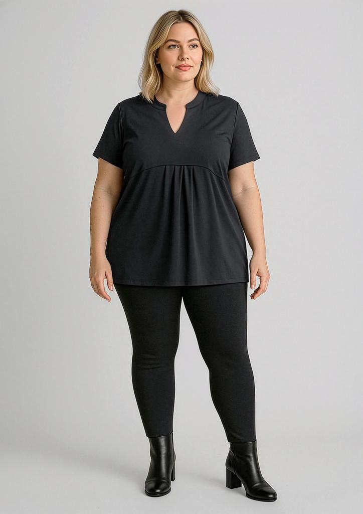 [9401042654496] RGP303L - Womens Scuba Ponte High-rise Pull-on Corporate Legging (XXS, Black)