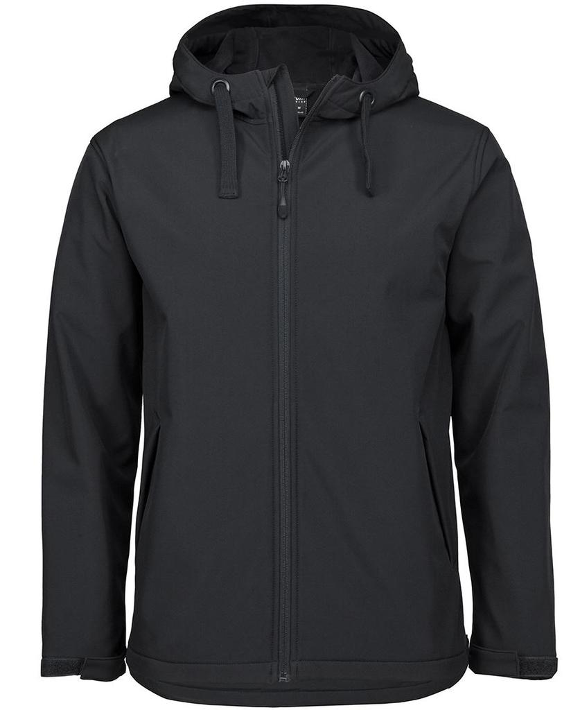 [3WSHBXA1] 3WSH - Pdm Three Layer Hooded Softshell Jacket (2XS, Black)