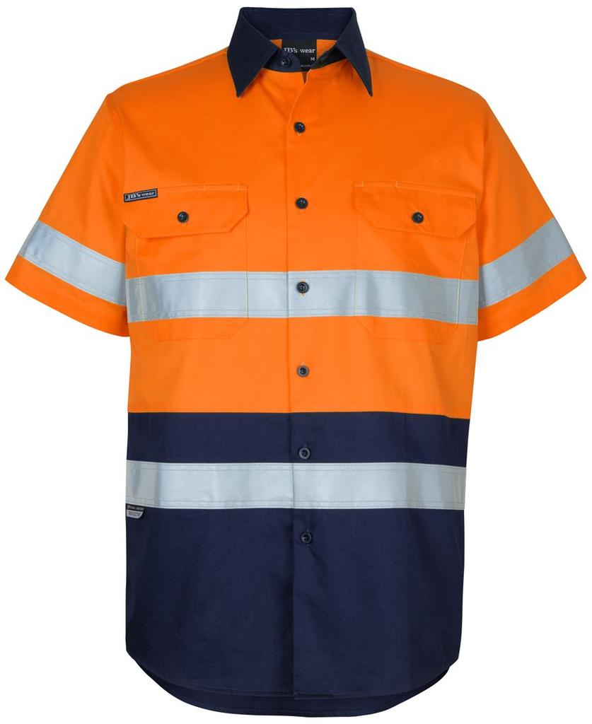 [6DNWSONA0] 6DNWS - JBs Hv (D+N) S/S 150G W/Shirt (3XS, Orange/Navy)