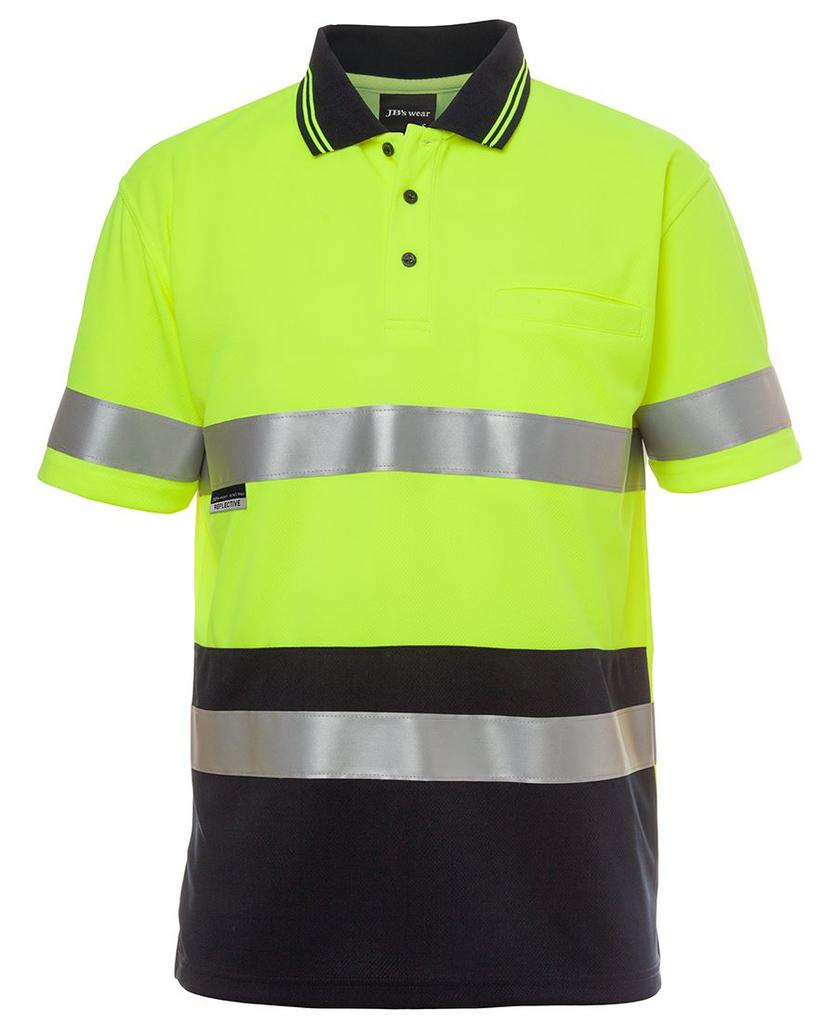 [6HVSTENK] 6HVST - JBs Hv S/S Non Cuff (D+N) Trad Polo (2XS, Lime/Navy)