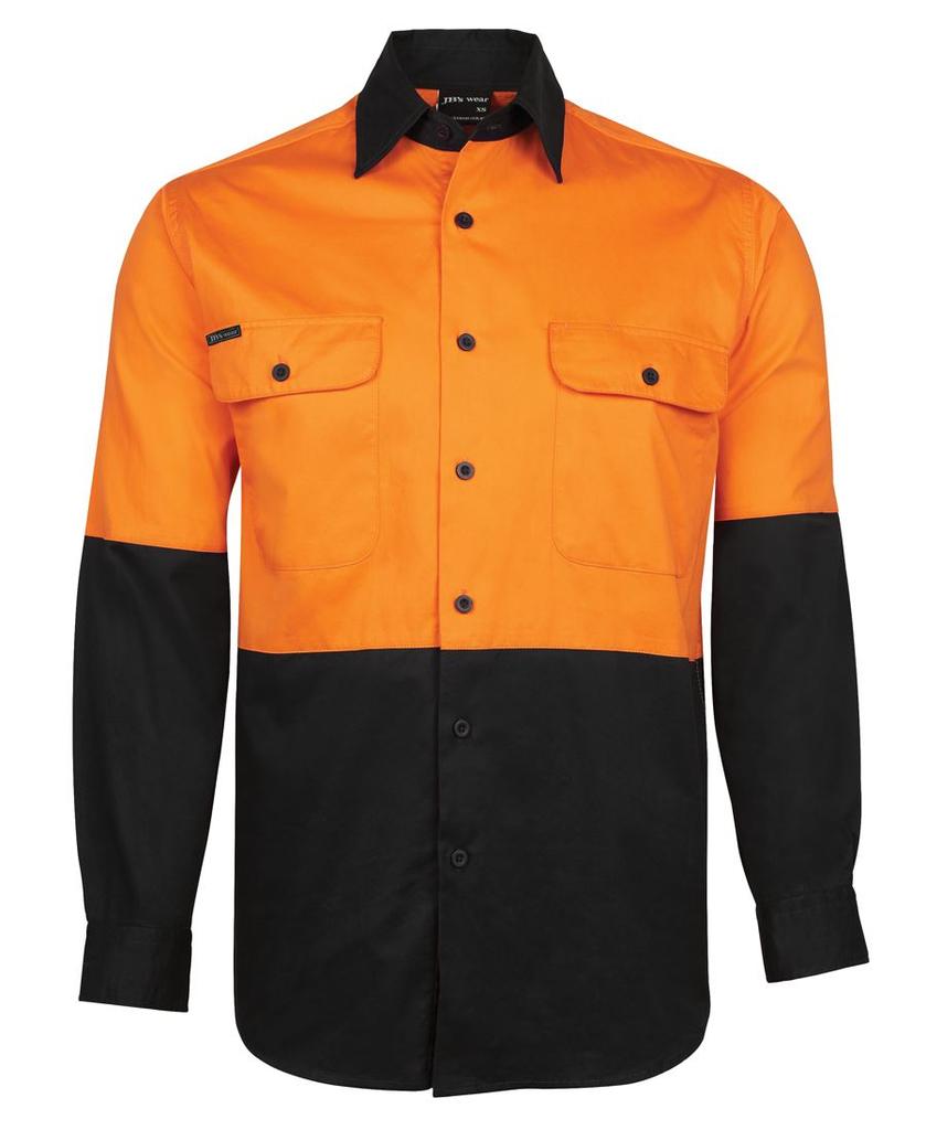 [6HWSLOBA0] 6HWSL - JBs Hv L/S 150G Shirt (3XS, Orange/Black)