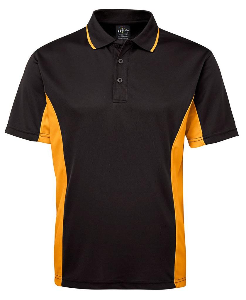 [7PPBYXA] 7PP - Podium C/Trast Polo (S, Black/Gold)