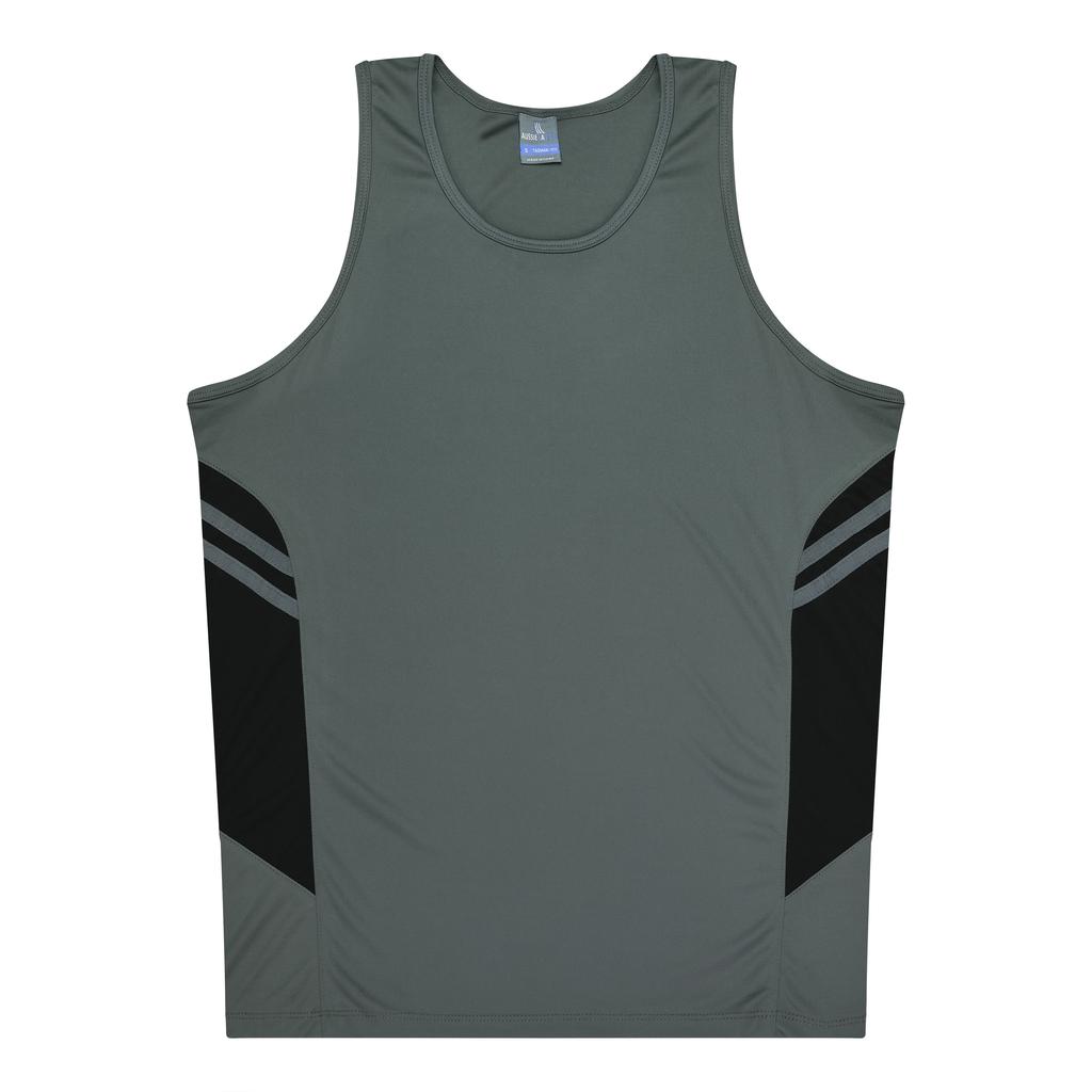 [311133021] 3111 - KIDS TASMAN SINGLET (4, Ashe/Black)