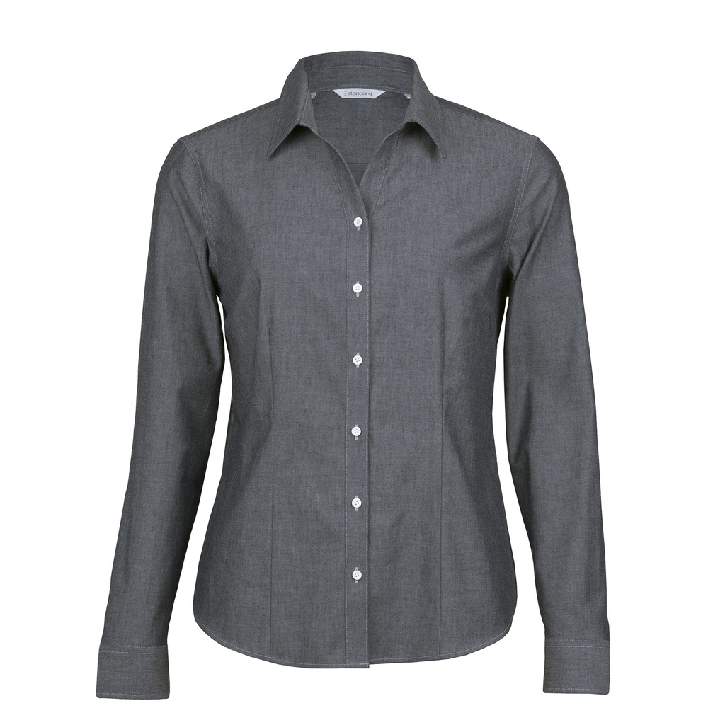 [WTMC-CHARCOAL-8] WTMC - The Montreal Chambray Shirt - Womens (8)