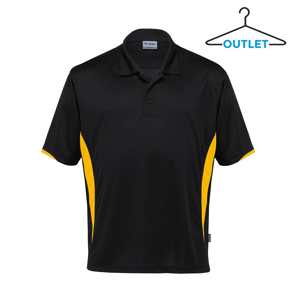 [ODGZP-BLACK-GOLD-4XS] ODGZP - Dri Gear Zone Polo (4XS, Black/Gold)