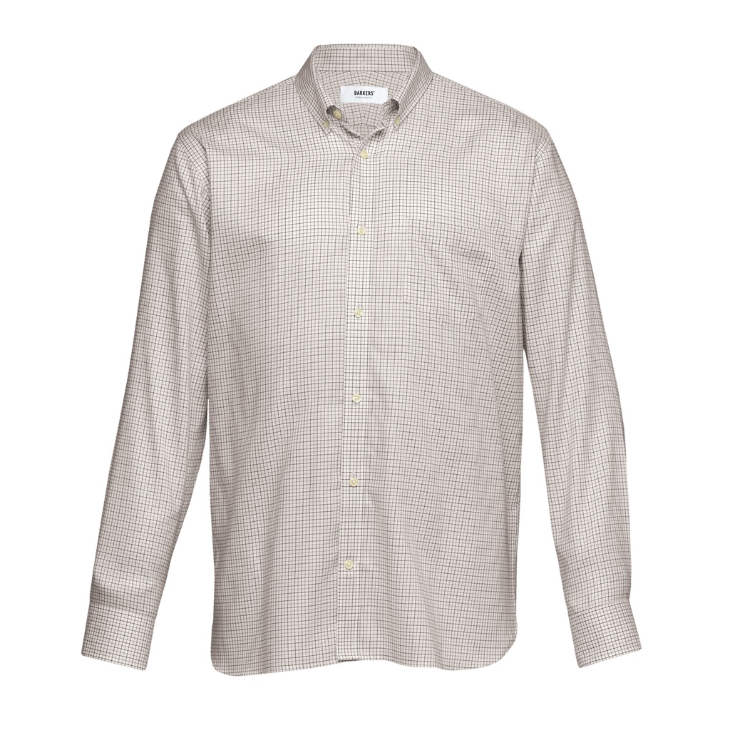 [BOC-TAN-BLACK-IVORY-S] BOC - Barkers Outland Check Shirt – Mens (S)