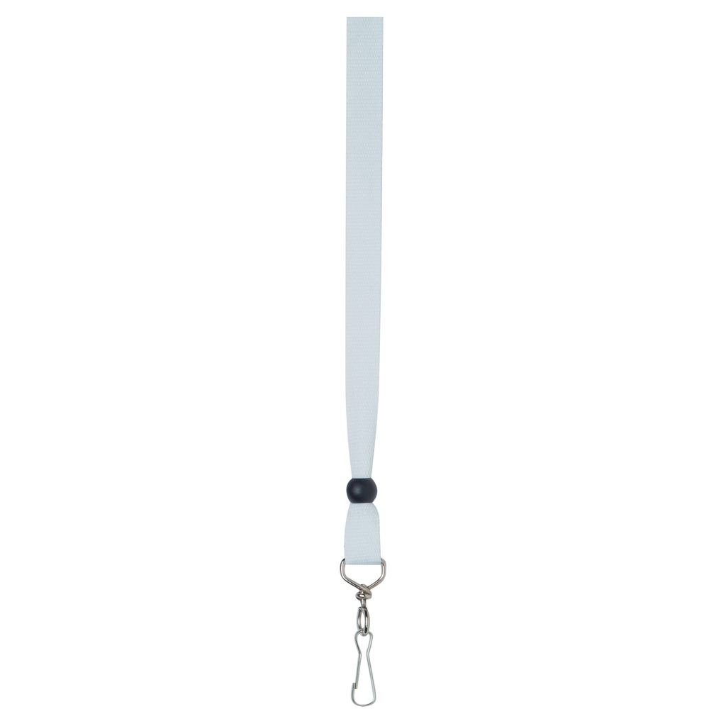 [2455-WHITE-STANDARD] 2455 - Ribbon Lanyard - White