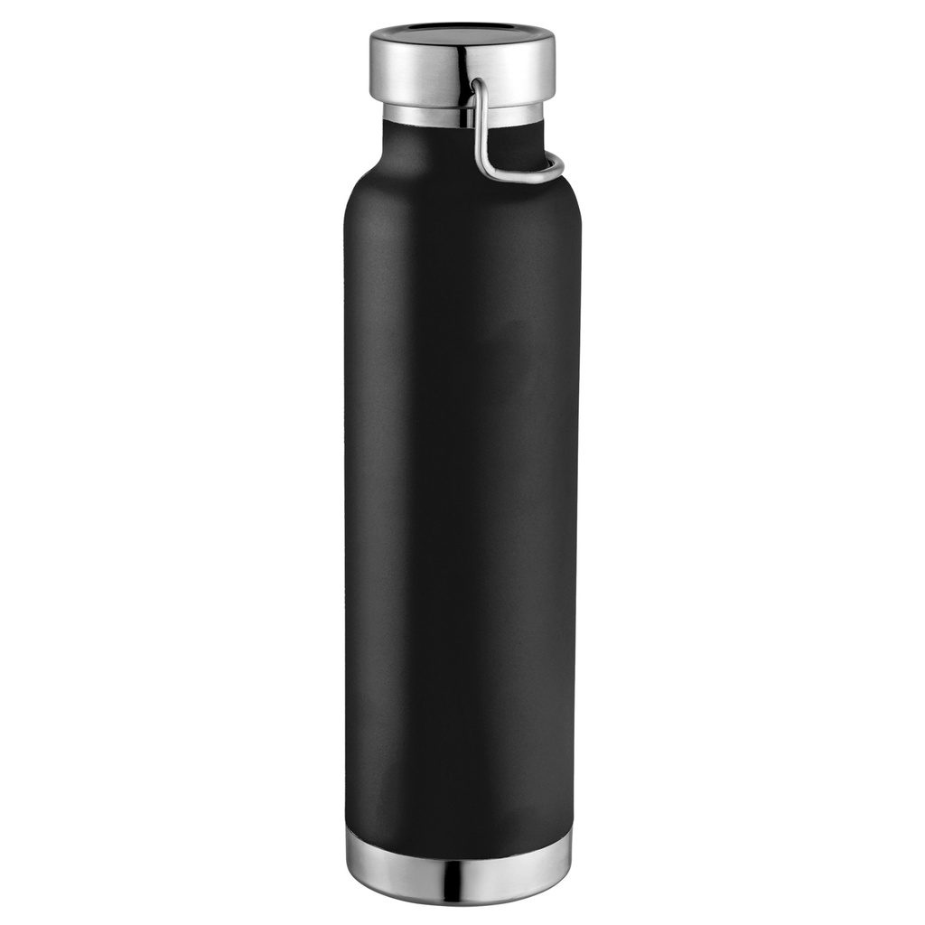 [4175-BLACK-STANDARD] 4175 - Thor Copper Vacuum Bottle with Straw (Black)