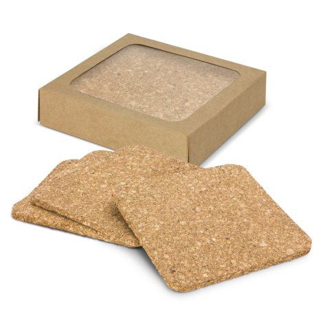 [113034] Oakridge Cork Coaster Square - Set of 4 - 113034