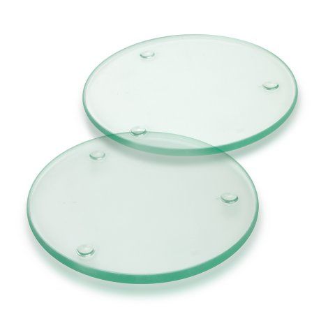 [116396] Venice Glass Coaster - Set of 2 - Round - 116396