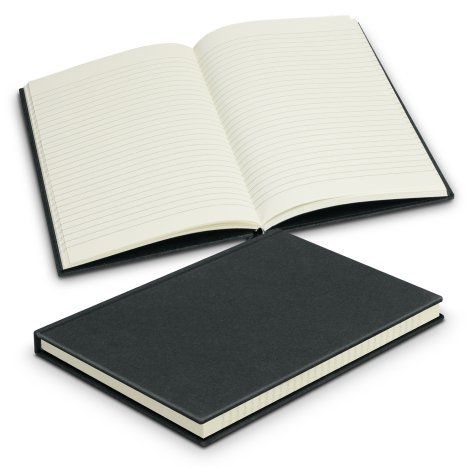 [123138] Recycled Cotton Hard Cover Notebook - 123146 (Black)