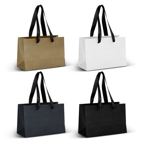 [125009] Small Ribbon Handle Paper Bag - 125056 (Black)