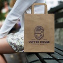 Medium Flat Handle Paper Bag Portrait - 125060
