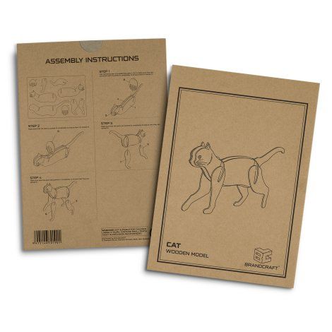 [124043] BRANDCRAFT Cat Wooden Model - 124043