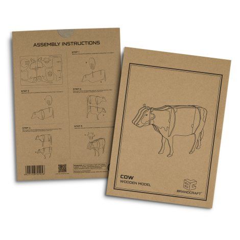 [124047] BRANDCRAFT Cow Wooden Model - 124047