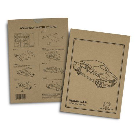 [124030] BRANDCRAFT Sedan Car Wooden Model - 124030