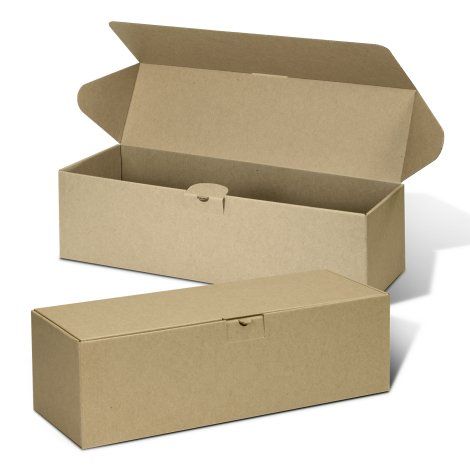 [126422] Die Cut Box with Locking Lid - 395x115x115mm - 126067 (Natural)