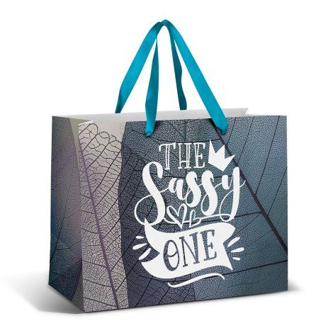 [127179] Large Ribbon Handle Paper Bag - Full Colour - 127179