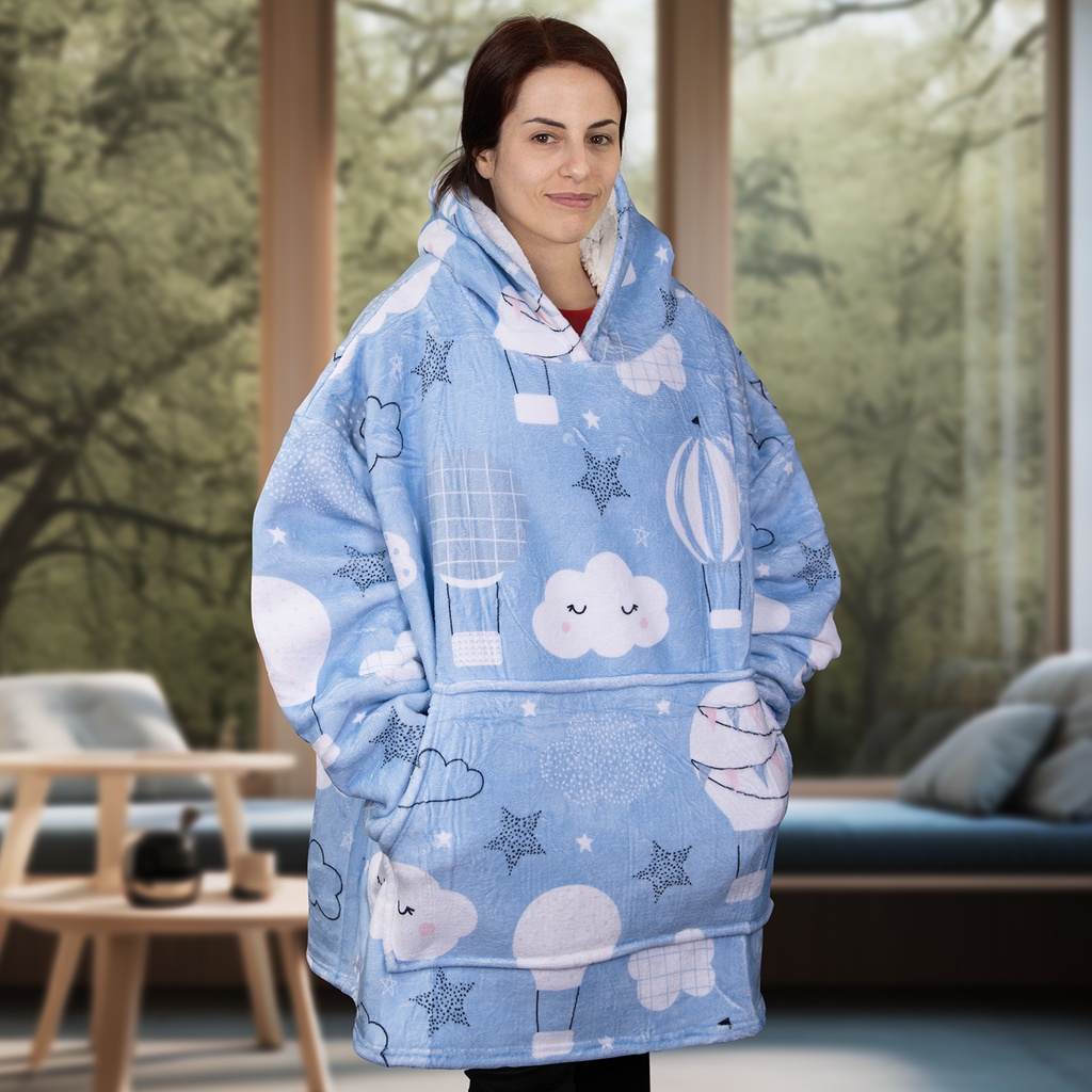 [131169] Full Colour Blanket Hoodie - 127224