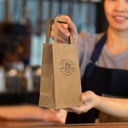 Small Flat Handle Paper Bag Portrait - 127366