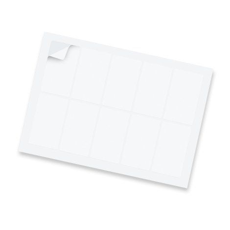 [127922] Sticker Sheet 88 x 50mm Rectangle - Gloss - 127922