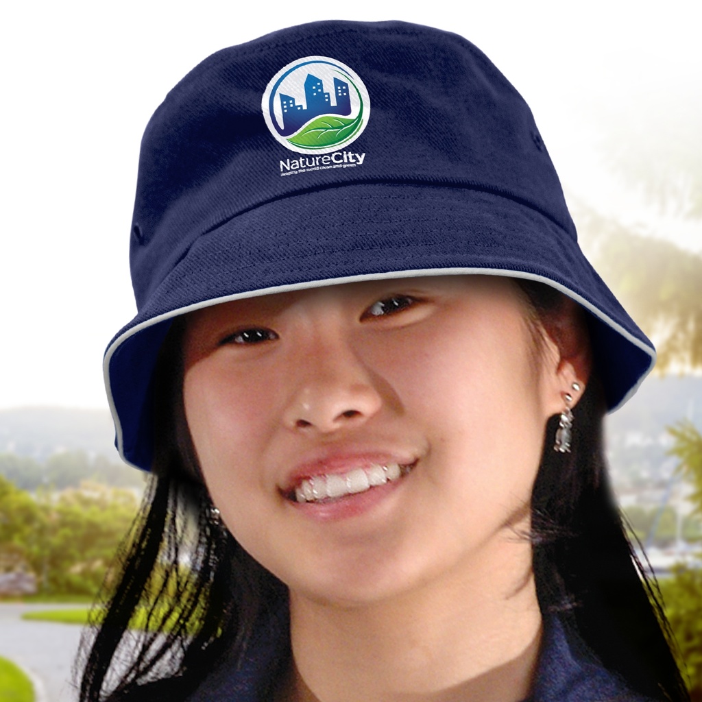 [115451] Bondi Bucket Hat - White Sandwich Trim - 115740 (S, Black)