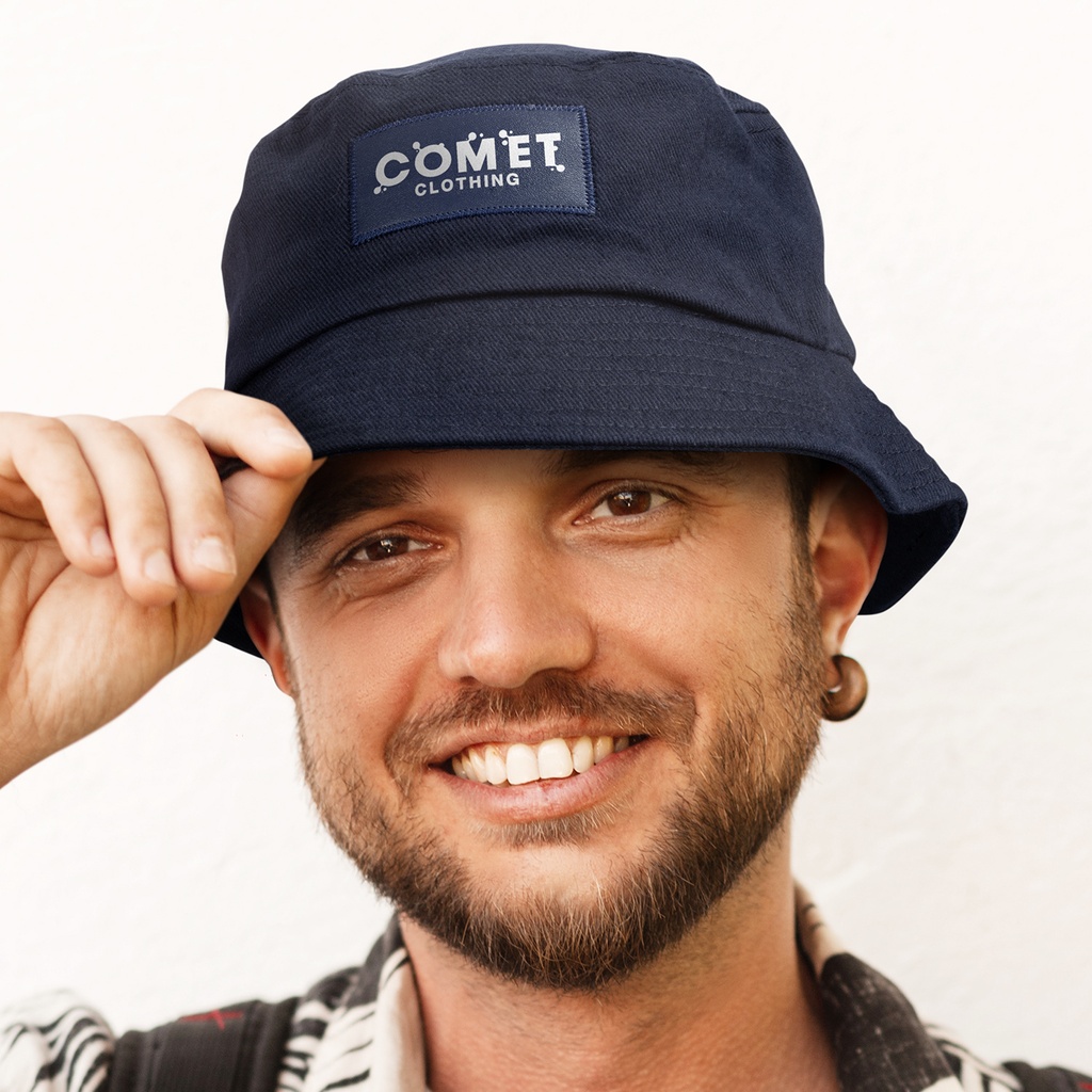 [121911] Bucket Hat with Patch - 121937 (M, Black)