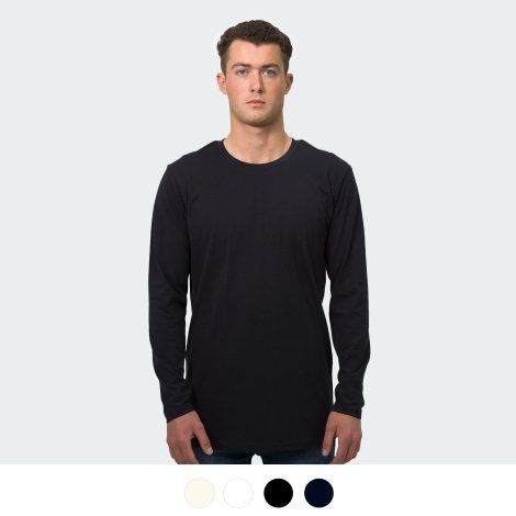 [122843] TRENDSWEAR Harlow Men's Long Sleeve Crew - 122458 (XS, Black)