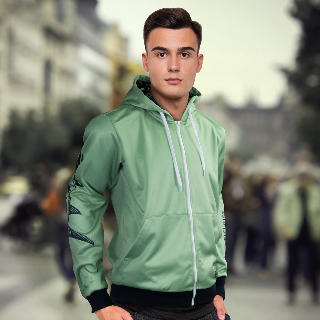 Custom Mens Sports Zipped Hoodie - 121166 (S)