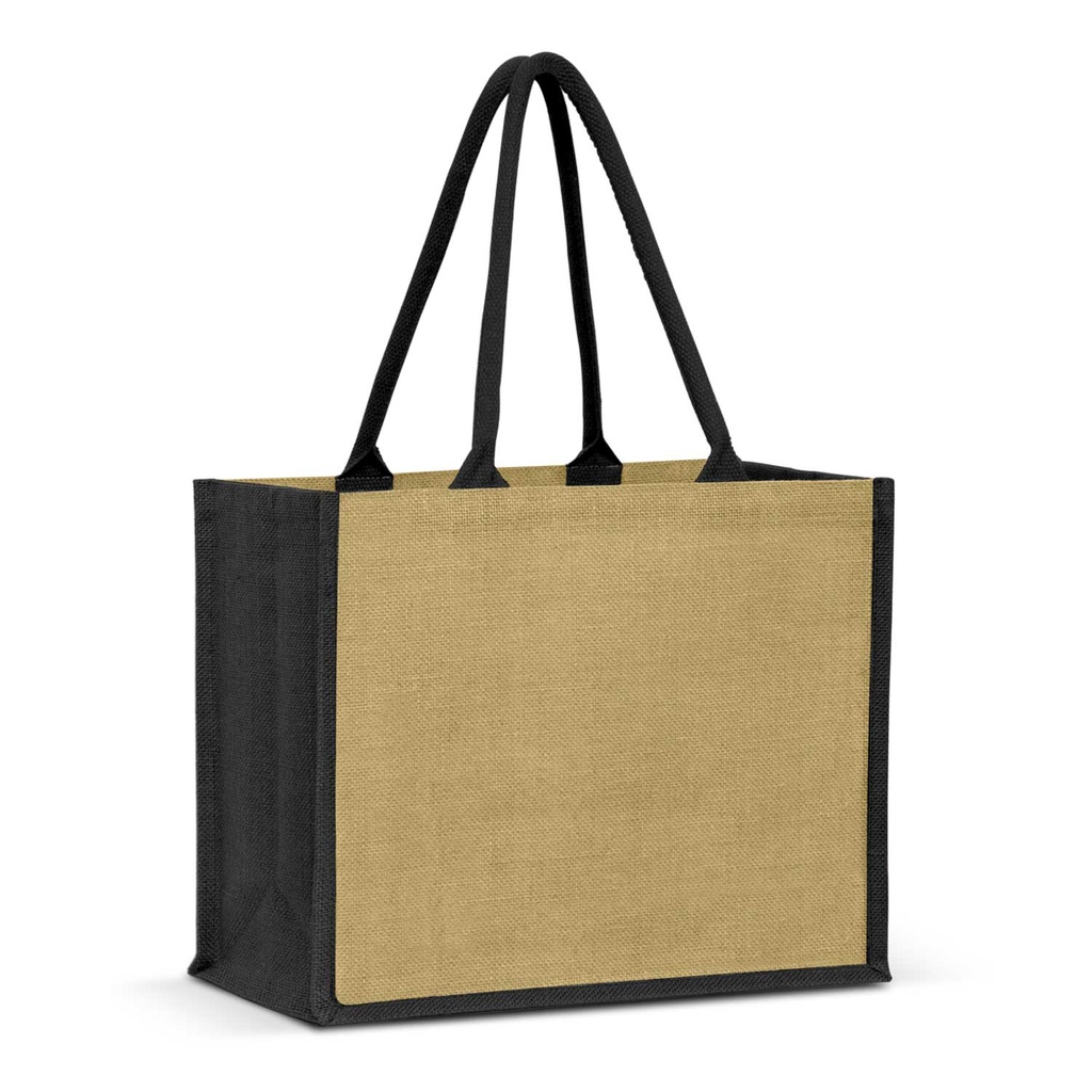 [107990] Torino Jute Tote Bag - 108038 (Natural/Black)