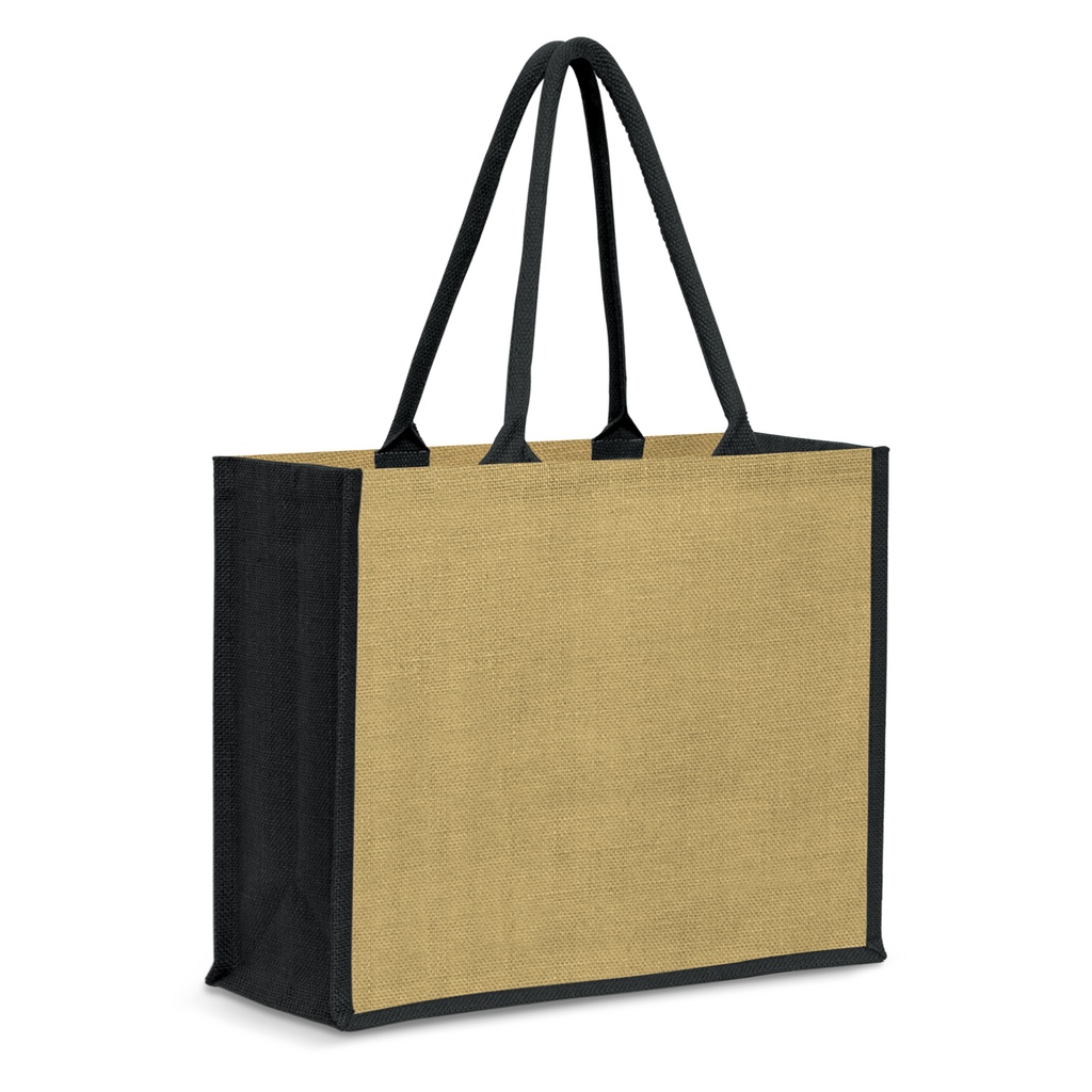 [114996] Modena Jute Tote Bag - 115000 (Natural/Black)