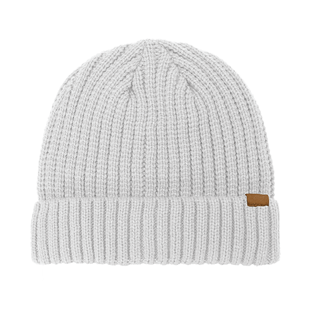 [HB2200WH-HW24] B2200 - Headwear24 Rib Knitted Cuffed Beanie (White)