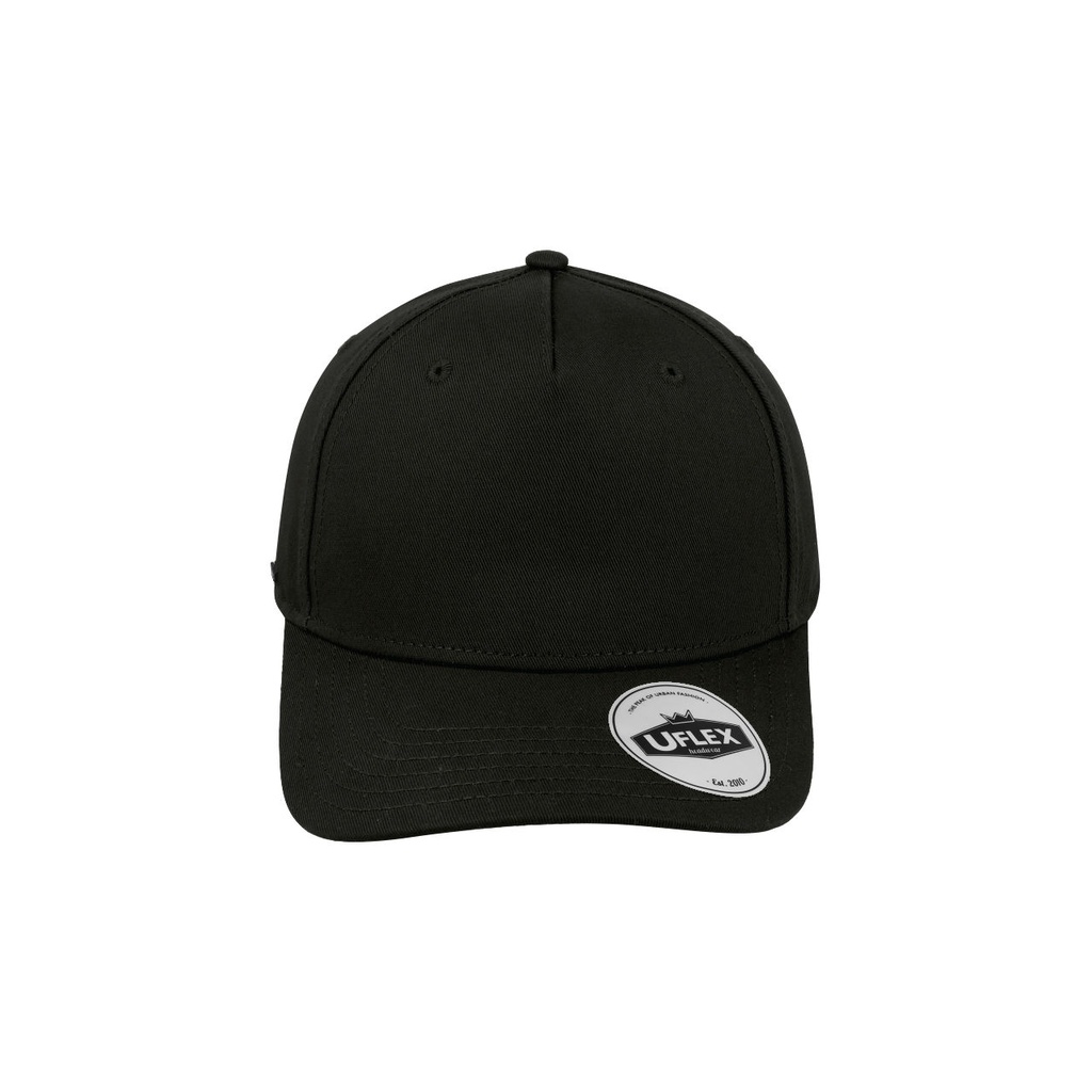 [HU15518BLOS-2XL] U15518 - UFlex Adults Pro Style 5 Panel Snapback (2XL, Black)