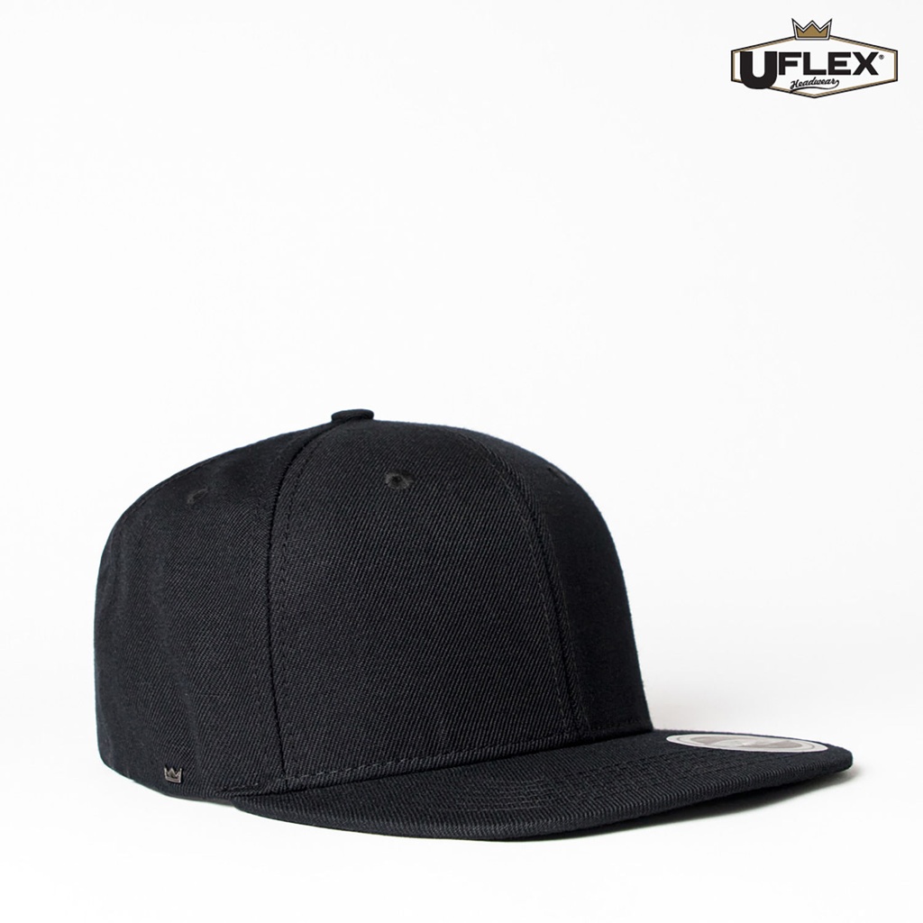 [HU15606BL-HW24] U15606 - UFlex Adults Snap Back 6 (Black)