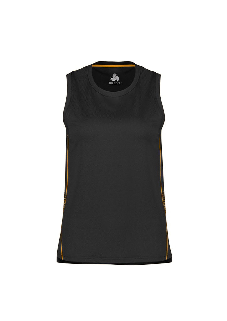 [9401042642448] SG319L - Balance Womens Singlet (8, Black/Gold)