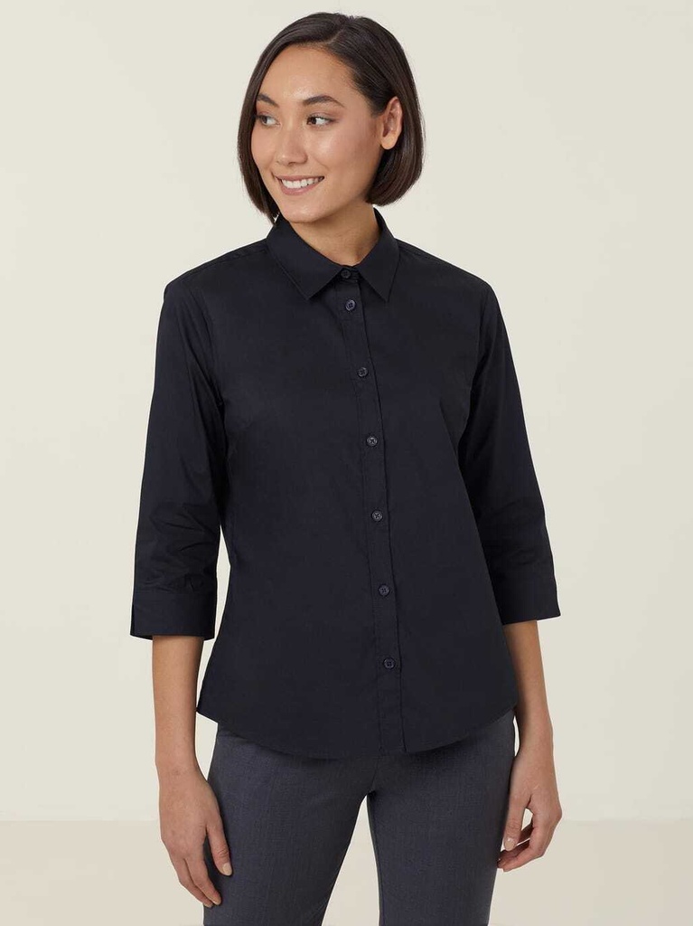 [9352795921895] CATUKY - Avignon Stretch 3/4 Sleeve Shirt (6, WHITE)