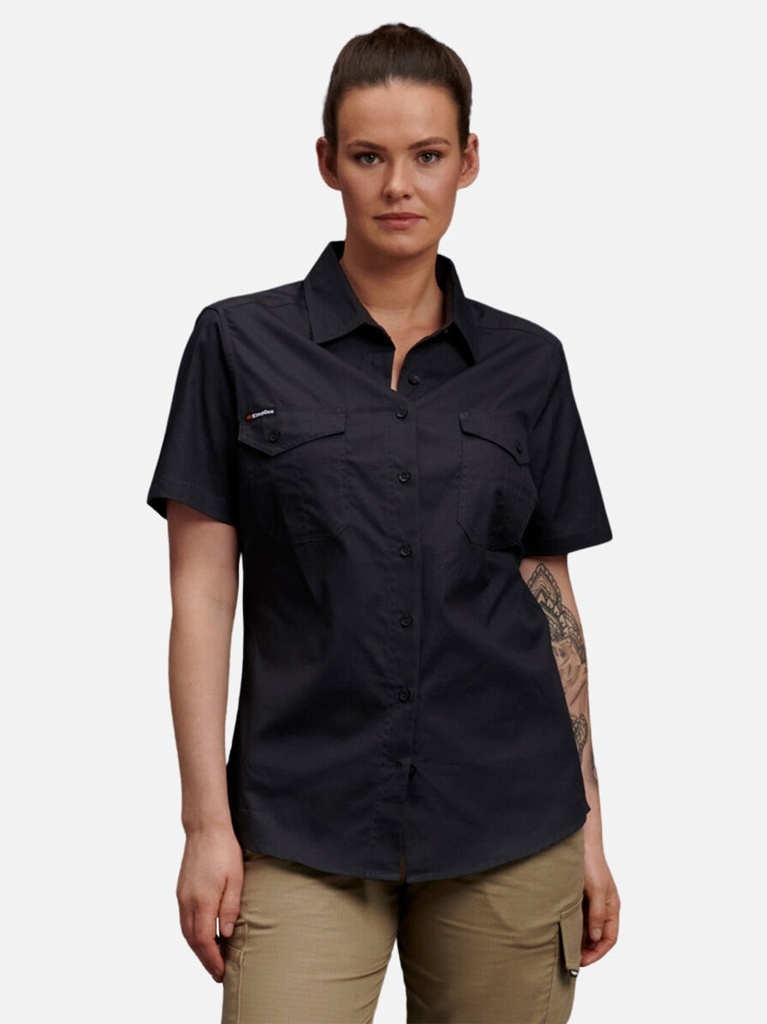 [9400083209085] K44205 - Workcool 2 Short Sleeve Shirt Womens (6, CHARCOAL)