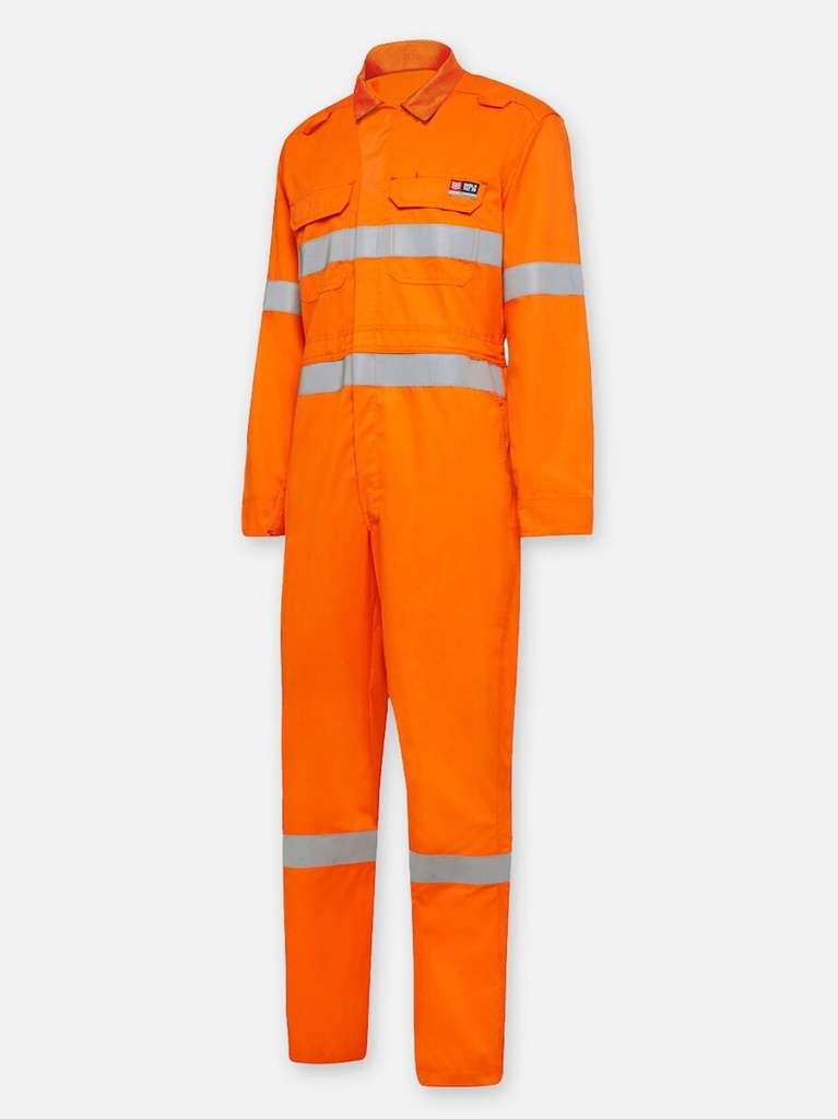 [9400083263421] Y00080 - Shieldtec FR Light Weight Hi Vis Taped Coverall