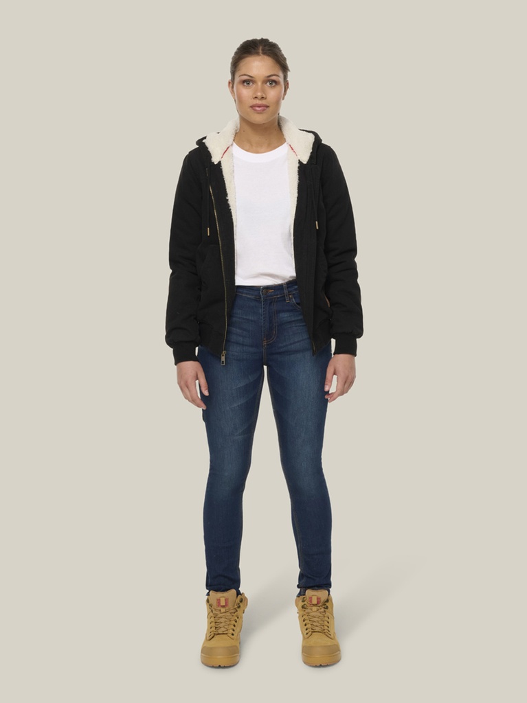 [9361812115438] Y08422 - Women's Bomber Jacket (XS, BLACK)