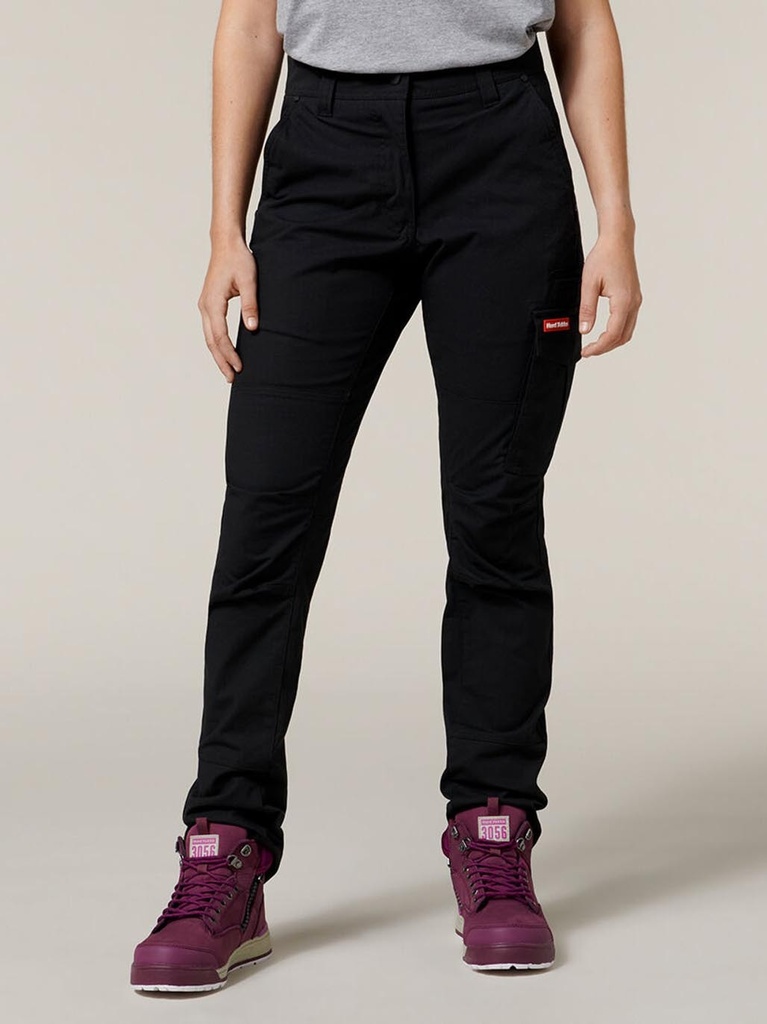 [9400083286246] Y08930 - Women's Ripstop Slim Fit Cargo Pant (6, BLACK)