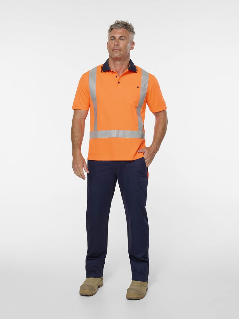 [9400083414823] K54052 - ORIGINALS HI VIS 2T TTMC TAPED S/S POLO (XS)