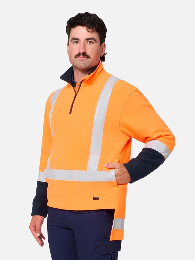[9400083418562] K55064 - SPLICED HI-VIS PO FLC P/O  NECK ZIP H-TAPED TTMC (S)