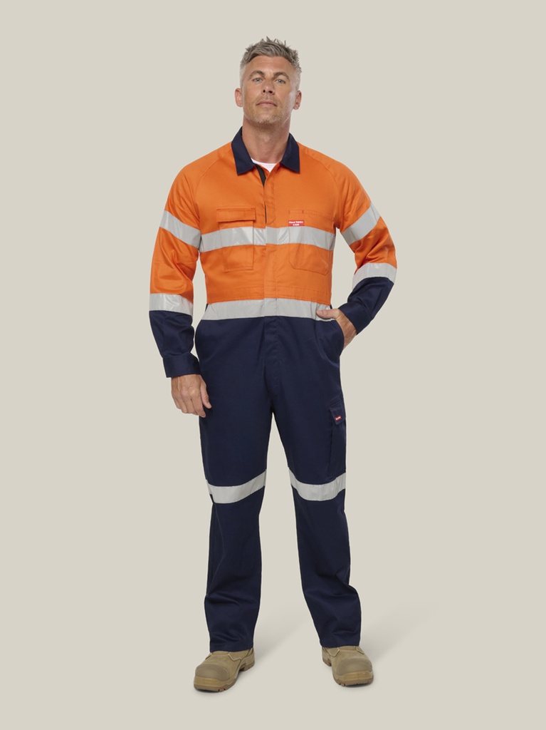 [9400083420640] Y00058 - CORE LIGHTWEIGHT  L/S TAPED OVERALL (4, ORANGE/NAVY)
