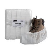 [T100-ESC] TITAN SHOE COVERS, PP AND CPE WITH NON-SLIP COATING, WHITE A