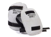 [EFKP] FUSION CHROME LEATHER KNEEPADS, ELASTIC STRAPS, KEVLAR STITC
