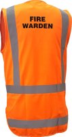 [AVEST306-OR-S] ESKO FIRE WARDEN SAFETY VEST - SIZE (S)